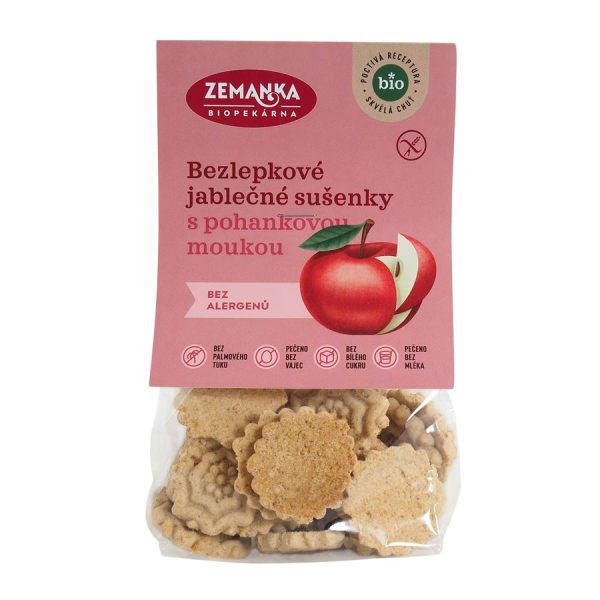 Bio bezlepkové jablčno-pohánkové sušienky ZEMANKA