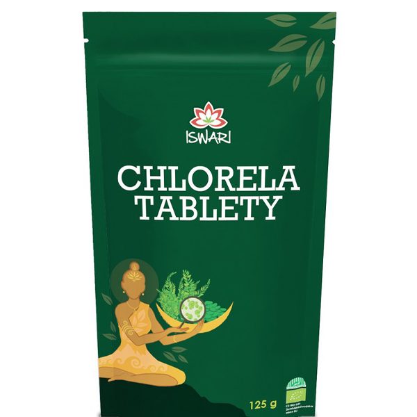 Sladkovodná riasa Chlorella napomáhajúca najmä pri detoxikácii organizmu.  chllorela tablety iswari