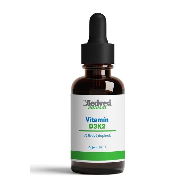 Vitamín D3 obohatený o vitamín K2 pre kosti a imunitný systém.
