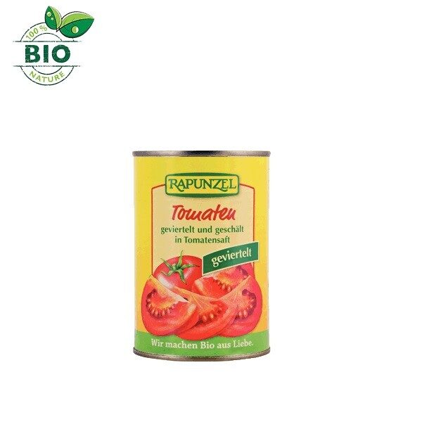 Rapunzel Rajčiny lúpané štvrtky BIO 400 g