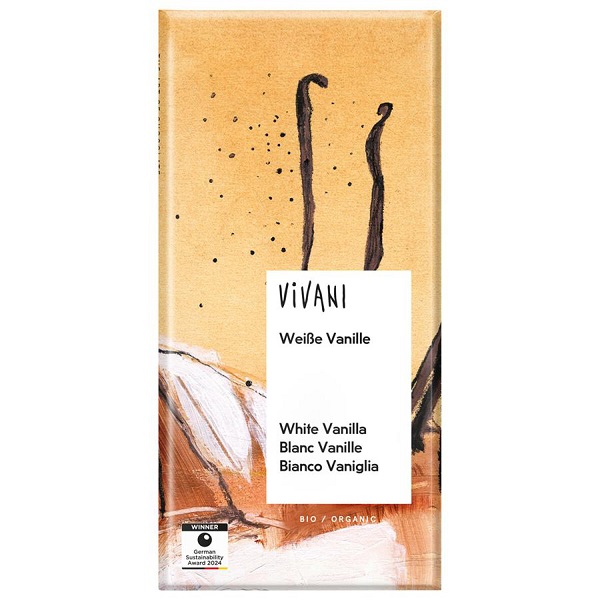 Vivani Biela čokoláda s vanilkou BIO 80 g