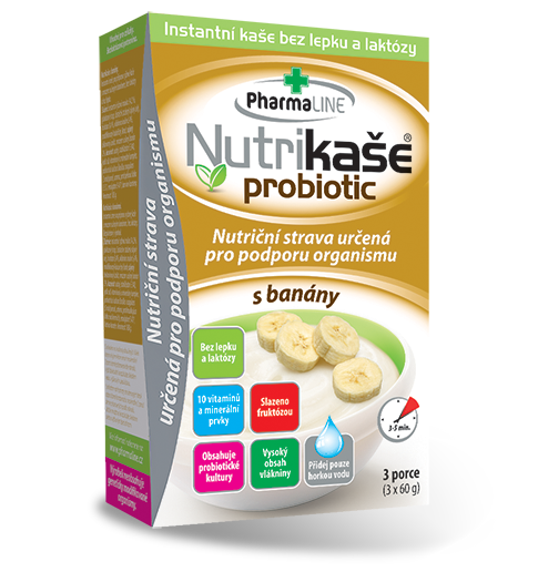 Pharmaline Nutrikaša probiotic s banánmi 3x60 g