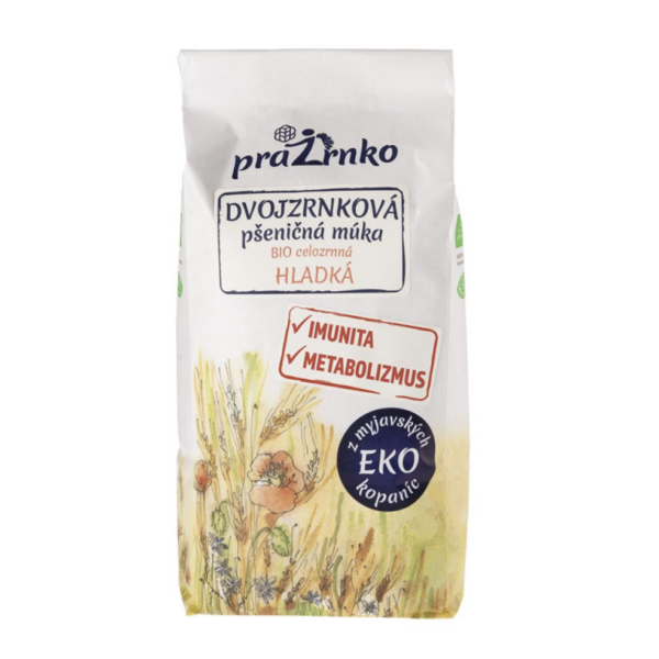 Prazrnko Dvojzrnková múka celozrnná hladká BIO 1 kg
