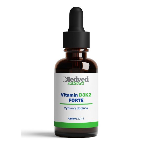 Vitamín D3 obohatený o vitamín K2 pre kosti a imunitný systém pre kosti, svaly a imunitný systém 2000 IU vitamínu D3 a 50 µg vitamínu K2 v jednej kvapke vysoká biologická využiteľnosť, vhodné pre vegetariánov 600 dávok v jednom balení
