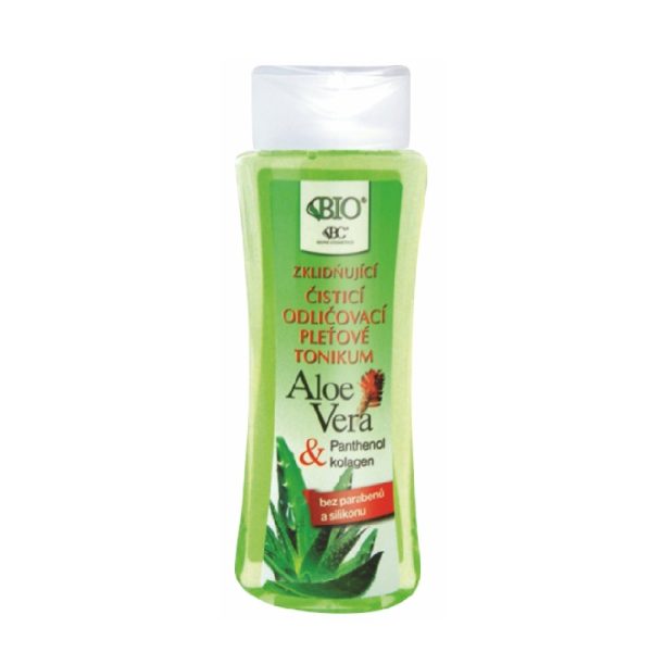 Tonikum Aloe vera pre všetky typy pleti ku každodennému hĺbkovému čisteniu a odlíčeniu pleti.