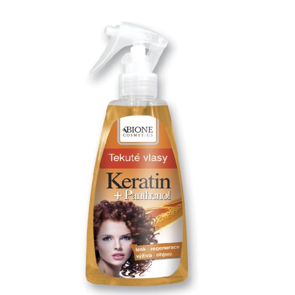 Tekuté vlasy s Keratinom a Panthenolom sú výdatným prostriedkom na regeneráciu vlasov.
