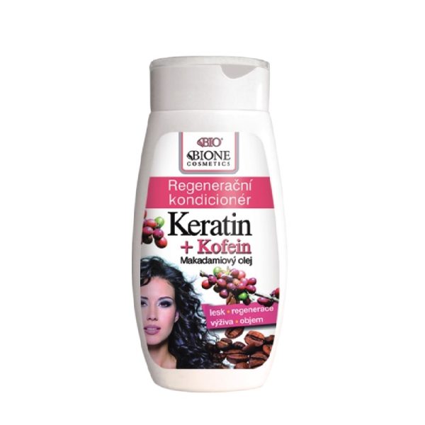 Používaním kondicionéru Keratín Kofein dochádza k obnove vlasovej štruktúry narušenej slnečným žiarením, farbením, fénovaním, odfarbovaním a starnutím.