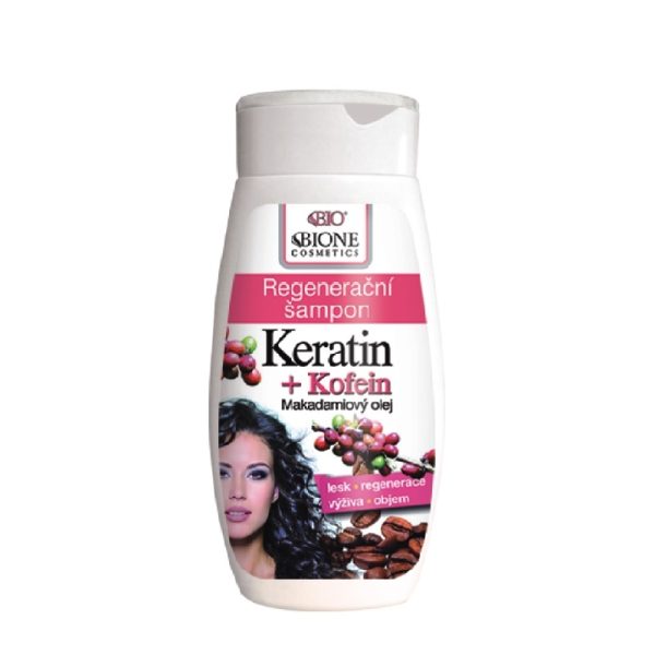 Používaním šampónu Keratín - Kofeín  dochádza k obnove vlasovej štruktúry narušenej slnečným žiarením, farbením, fénovaním, odfarbovaním a starnutím.