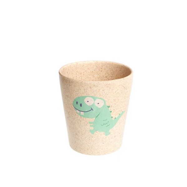 Prírodný pohárik vyrobený z bambusových a ryžových pliev pre zubnú kefku a zubnú pastu pre Vašich najmenších.
