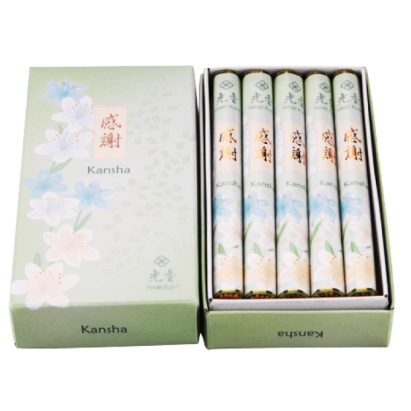 Vznešené vône Japonska - 100% prírodné. Japonské vonné tyčinky HIKALI KOH - rada letných vôní. "KANSHA Vďačnosť ".