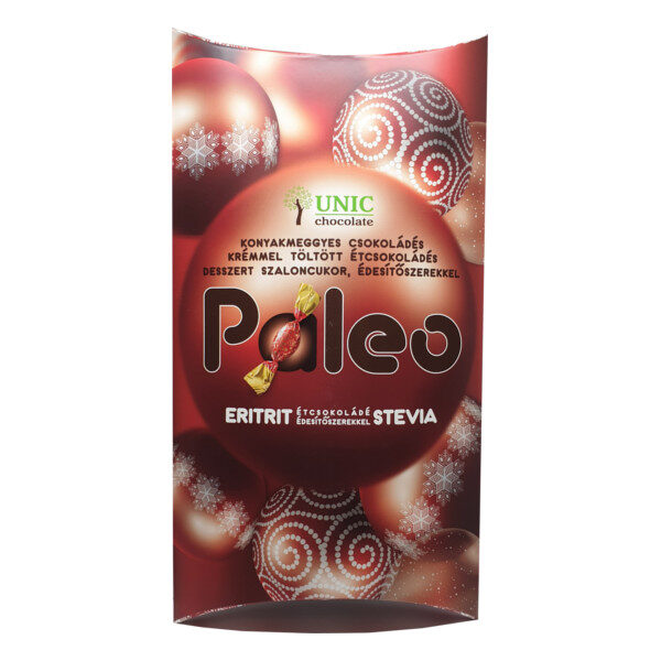 Vianočná Paleo  salónka máčaná v horkej čokoláde plnená čokoláde s višňou v alkohole. Bez  rafin.bieleho cukru, bez laktózy, bez gluténu, bez mlieka...