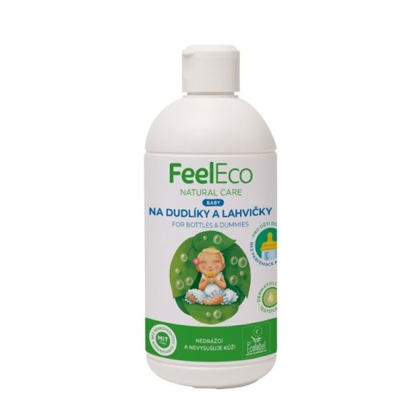 FeelEco Baby je vysoko účinný a šetrný čistiaci prostriedok na cumlíky, dojčenské fľaše, príbory, misky, tanieriky alebo hračky.