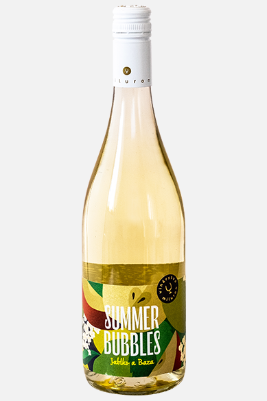 Sýtený ovocný vínny nápoj - Summer Bubbles spojenie chutí  JABLKO a BAZA, pre letné dni v dobrej spoločnosti s priateľmi s pohárikom  osviežujúceho nápoja v ruke.