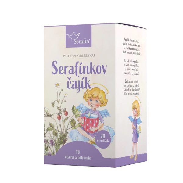 Anjelik Serafínček je tu pre vás deti, aby vás ochránil. Pripravil pre vás bylinkový čajík, ktorý dobre chutí a stráži vás. Teplý čajík, bylinky ako pohladenie maminky.
