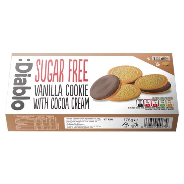 COOKIES Vanilkové s kakaovým krémom bez pridaného cukru