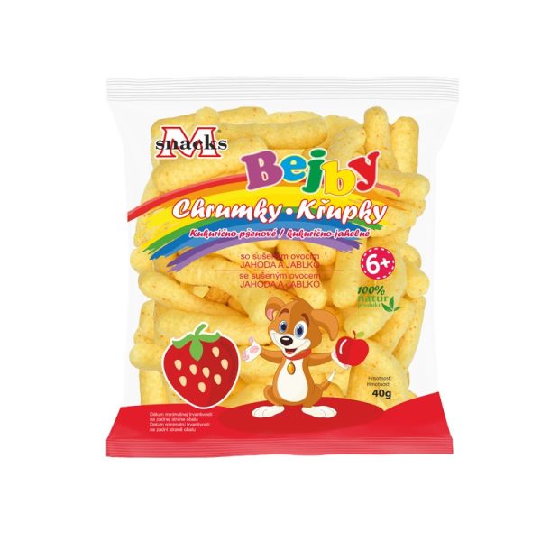 Kukurično-pšenové chrumky  ochutené - sú skvelým zdrojom vlákniny.