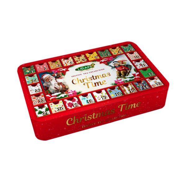 Exkluzívna darčeková kazeta s krásnym vianočným dizajnom obsahujúca 6 druhov čajov privolávajúcich toto čarovné obdobie.