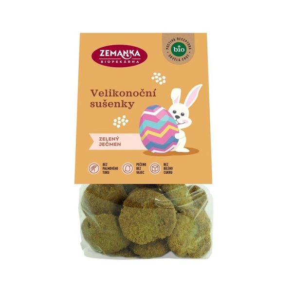 Bio sušienky so zeleným jačmeňom.