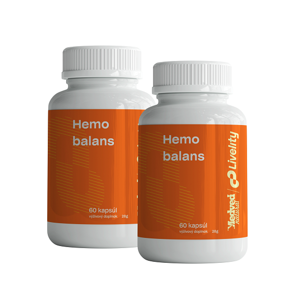 AKCIA Medveď natural 2x Hemo balans 60 kapsúl