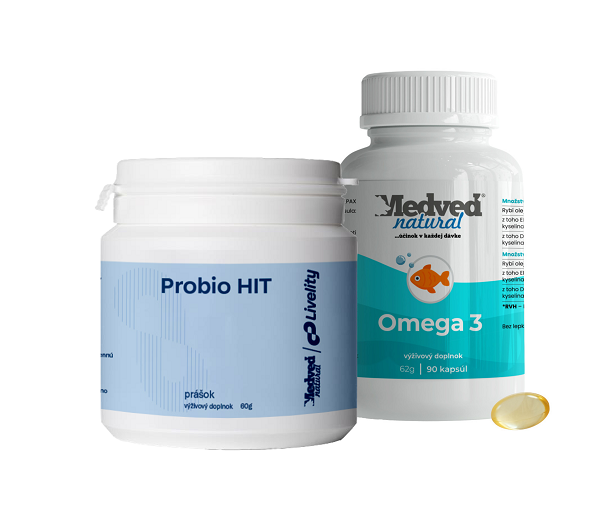 AKCIA Medveď Natural Probio HIT 60 g a Omega 3 90 kapsúl