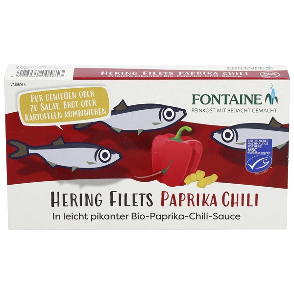 Fontaine Jemné filety zo sleďa v BIO paprika čilli omáčke 200 g