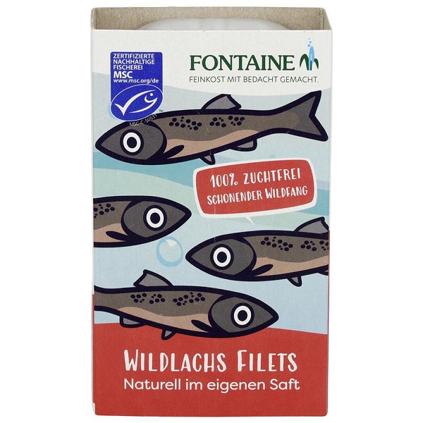 Fontaine Divoký losos filety vo vlastnej šťave 125 g