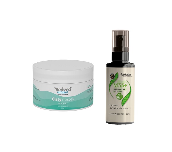 AKCIA Čistý noštek PROBIO 50 g a M33+ Mikrobiotický ústny sprej 50 ml