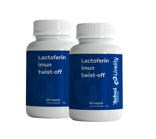 AKCIA Medveď natural 2x Lactoferin Twist-off 60 kapsúl (120 kapsúl spolu)