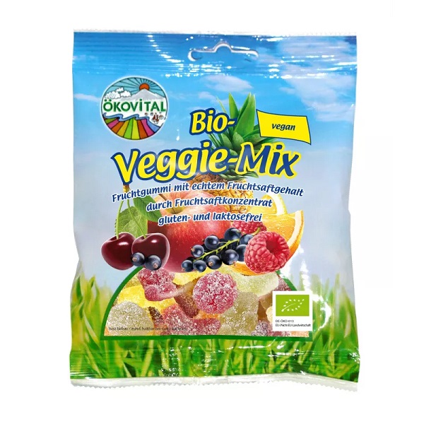 Ökovital Ovocné cukríky Veggie Mix bez želatiny BIO VEGAN 80 g