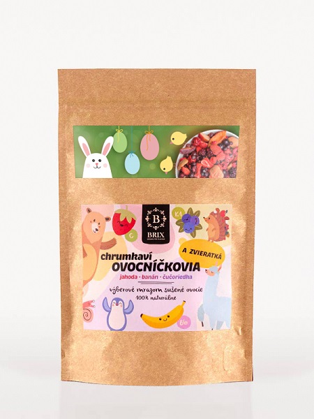 Brix Veľkonoční ovocníčkovia a zvieratká jahoda, banán, lesná čučoriedka 40 g