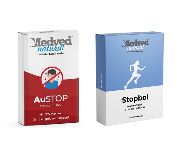 AKCIA Medveď natural 1x Stopbol 60 kapsúl a 1x Austop 20 kapsúl zadarmo