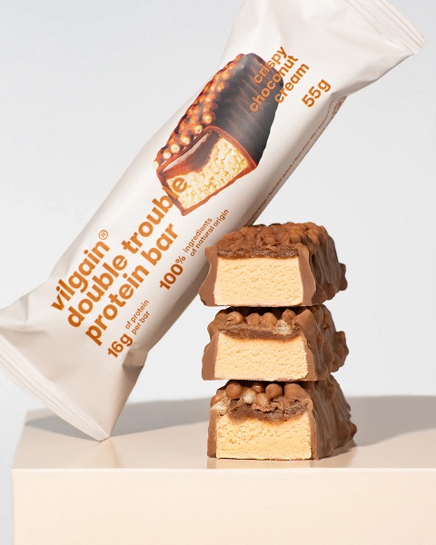 Vilgain Double Trouble Proteínová tyčinka choco bueno s chrumkami 55 g