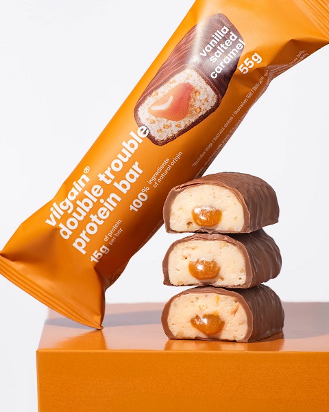 Vilgain Double Trouble Proteínová tyčinka vanilka so slaným karamelom 55 g