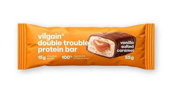 Vilgain Double Trouble Proteínová tyčinka vanilka so slaným karamelom 55 g