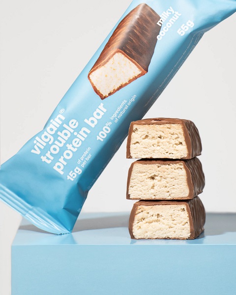Vilgain Double Trouble Proteínová tyčinka kokos s mliečnou čokoládou 55 g