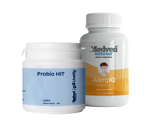 AKCIA Medveď natural 1x Probio HIT 60 g a AlergIQ 30 kapsúl