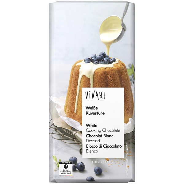 Vivani Biela čokoláda na varenie BIO 150 g