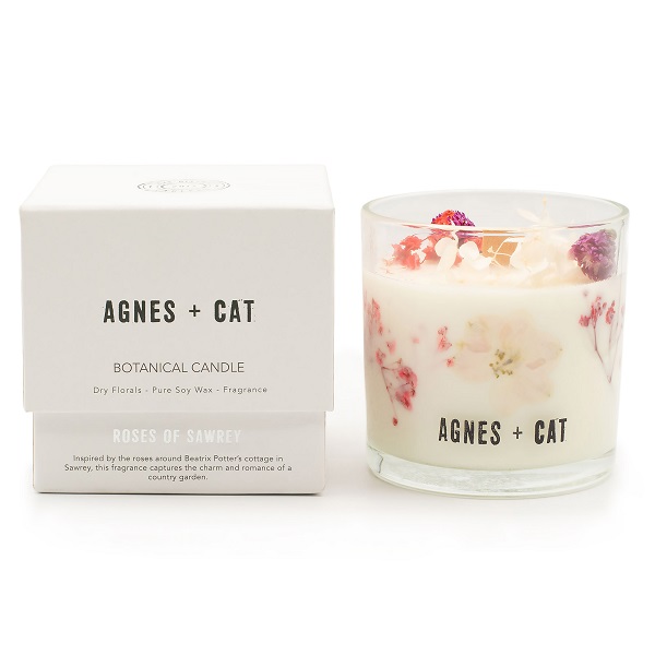 Agnes & Cat Botanická sójová sviečka Ruže zo Sawrey 1 ks