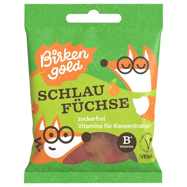 Birkengold Gumové líšky bez cukru vegan 50 g