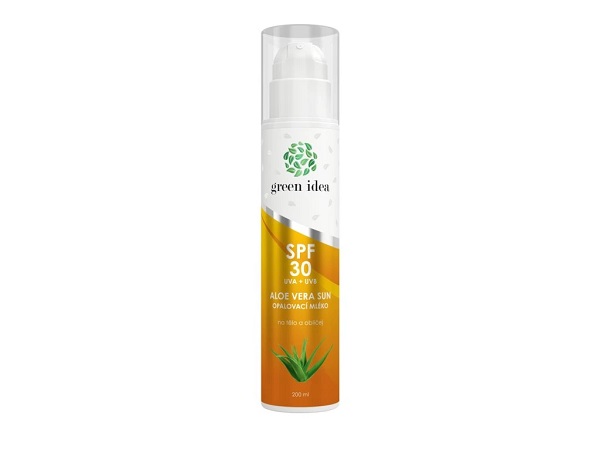 Green Idea Aloe Vera opaľovacie mlieko SPF30 200 ml