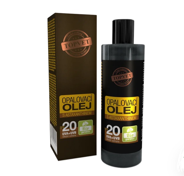 Topvet Opaľovací olej s Astaxanthinom SPF20 100 ml
