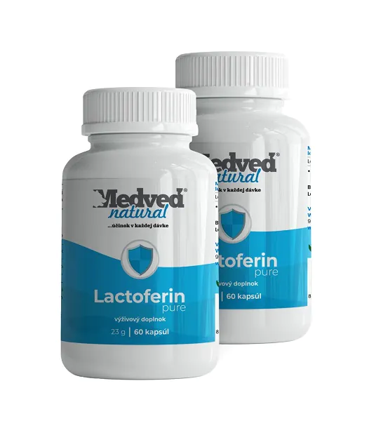 AKCIA Medveď Natural 2x LACTOFERIN pure 2x 60 kapsúl