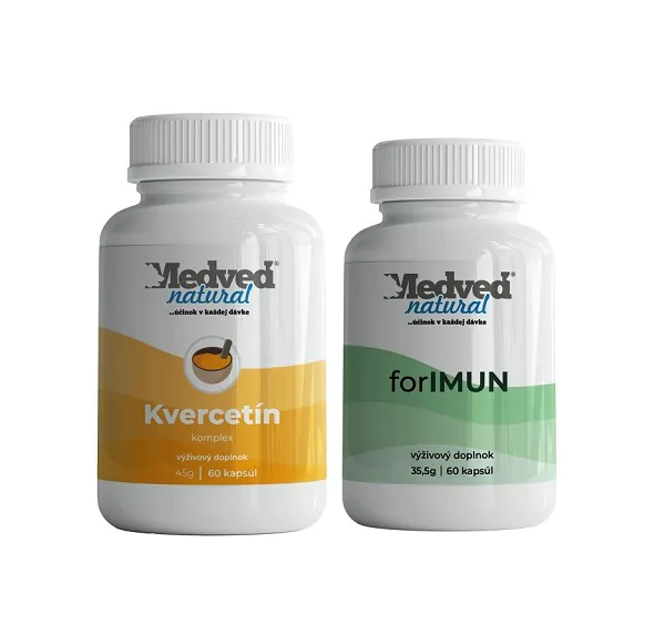 AKCIA Medveď natural Kvercetín (Quercetin) komplex 60 kapsúl + Medveď natural forIMUN 60 kapsúl